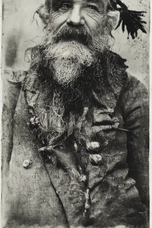 Image similar to a wet plate photograph of a grizzled old sea captain