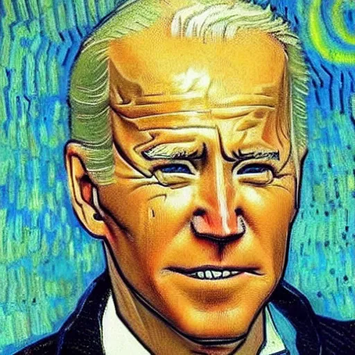 Image similar to joe biden, by van gogh,