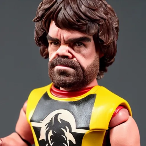 Prompt: peter dinklage 1 9 8 0 s wrestling action figure