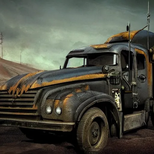 Image similar to rhinoceros truck in the style of mad max, cinematic composition, intricate photorealism, high detail, many exotic high end features