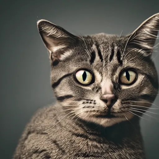 Image similar to close - up photograph of a cat conversing pleasantly with a rat, studio lighting