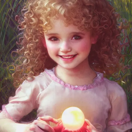 Prompt: a beautiful smiling little [[[[[[blonde toddler]]]]]] girl with short loosely curly hair, at the park on a beautiful day, holding a pink squishmallow, by Artgerm, Mucha Klimt, Hiroshi Yoshida and Craig Mullins, featured on Artstation, CGSociety, Behance HD, Deviantart