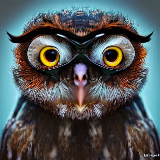 Prompt: “monkey owl with four eyes, realistic, hiperrealist, photorealist, intricate, sharp focus, cinematic lights, Artstation HQ, Deviantart trending, 4K UHD, masterpiece”