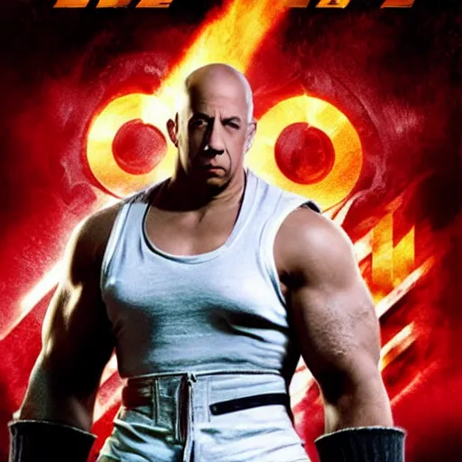 Image similar to vin diesel, as a character in tekken