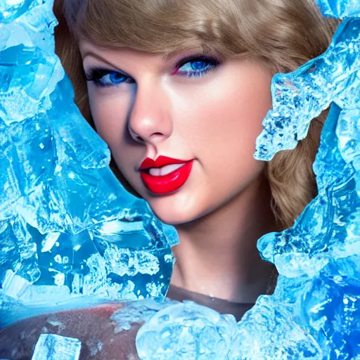 Image similar to Taylor Swift Frozen in a block of ice because she was not swift enough