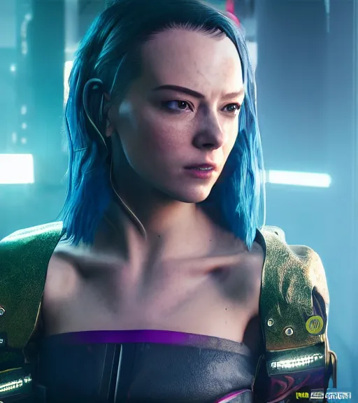 Prompt: cyberpunk 2 0 7 7, an anthromorphoic banana character that has the face of emma stone - mage portrait, clothed in hooded, metal - plated battle armor atmospheric lighting painted intricate volumetric lighting, beautiful, sharp focus, ultra detailed by leesha hannigan, ross tran, thierry doizon, kai carpenter, ignacio fernandez rios