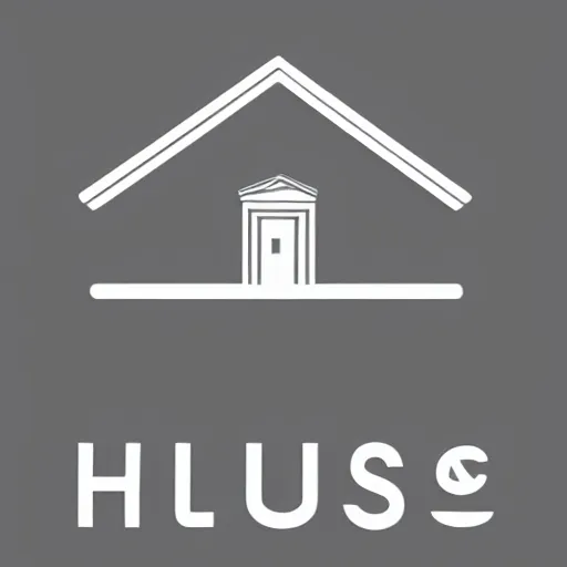 Image similar to logo of a house and a building, minimalistic, vectorized logo style