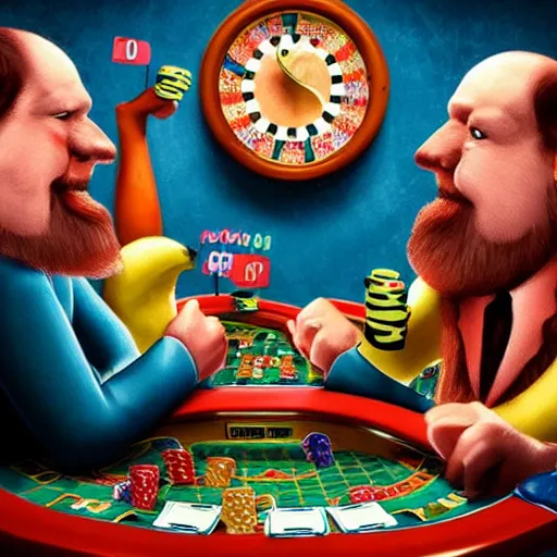 Image similar to bananas playing poker