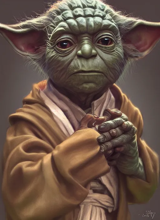 Prompt: a highly detailed portrait of Yoda on a bad drug trip, drugs and alcohol littered everywhere, dizzy, trippy, artstation, cgsociety, very detailed, intricate, detailed illustration, by artgerm and greg rutkowski and alphonse mucha, sharp, smooth, masterpiece
