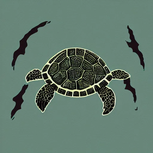 Prompt: Turtle in the style of horror