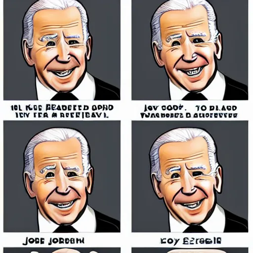 Image similar to joe biden charicature