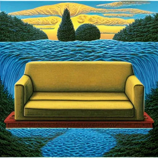 Prompt: a couch by rob gonsalves