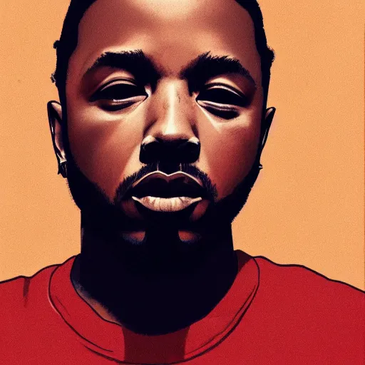 Prompt: a portrait of Kendrick Lamar by Thomas Cian