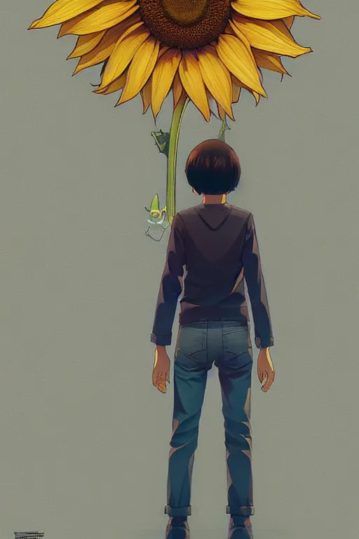 Prompt: a high detail empty room with sunflower by Tomas Sanchez and Simon Stålenhag and krenz cushart and ilya kuvshinov. pixiv fanbox skeb.jp clipstudio medibang ichi-up CGWORLD key visual manga cover