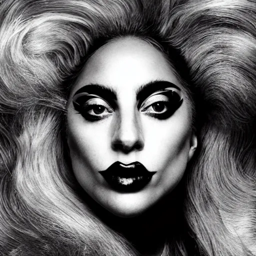 Image similar to award winning portrait of lady gaga, photo by mark mann, hyper detailed