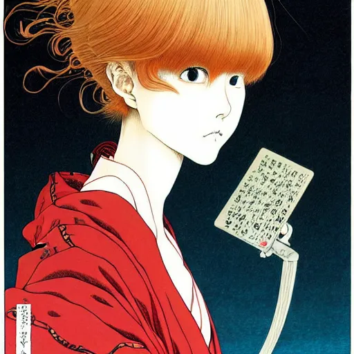 Image similar to prompt : mysterious portrait painted in miyazaki color style drawn by katsuhiro otomo and takato yamamoto, inspired by fables, china doll face, smooth face feature, intricate oil painting, high detail, sharp high detail, manga and anime 2 0 0 0