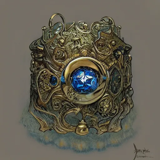 Image similar to the ring of three wishes, fantasy D&D magical item, ring, display item, art by Donato Giancola and James Gurney, digital art, trending on artstation