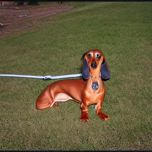 realistic photo of a extra long dachshund dog, Stable Diffusion