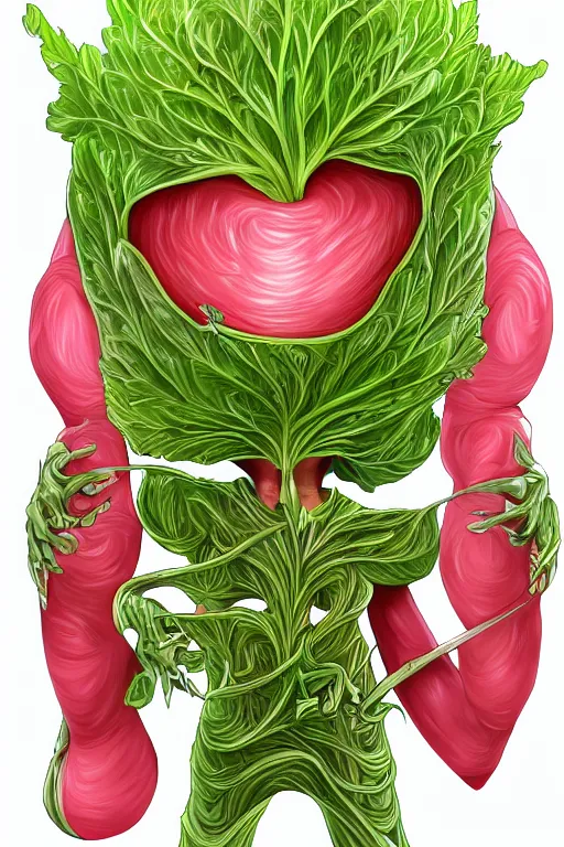 Image similar to radish humanoid, symmetrical, highly detailed, digital art, sharp focus, trending on art station, anime art style