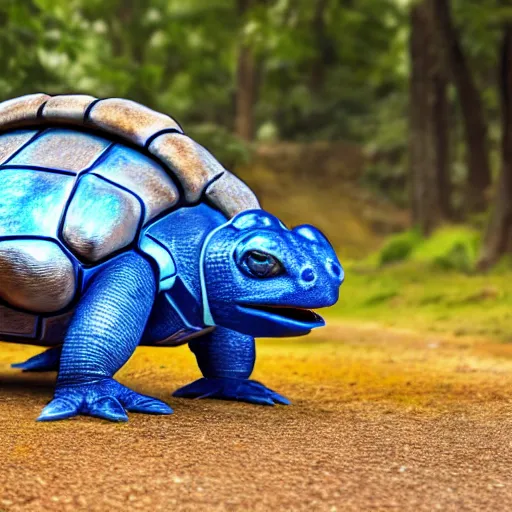 Image similar to national geographic photo of blastoise, pokemon in the wild, intricate, portrait, 8 k highly professionally detailed, hdr, award winning