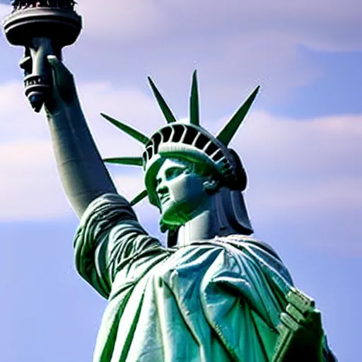 Image similar to Obama as the Statue of Liberty