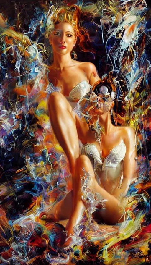 Prompt: psytrance artwork, by rob hefferan