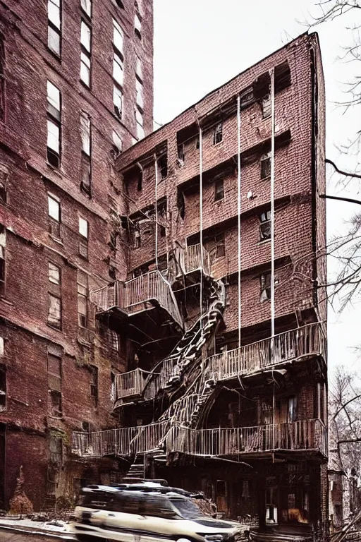 Prompt: (((((a ramshackle manhattan brick brownstone deep in the forest))))) by Marek Denko!!!!!!!!!!!!!!!!!!!!!!!!!!!