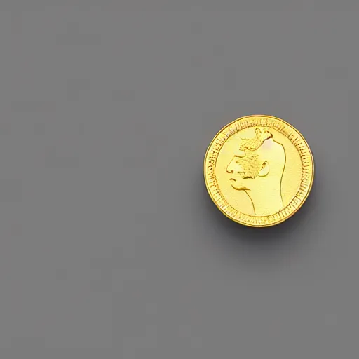 Prompt: an blank golden coin