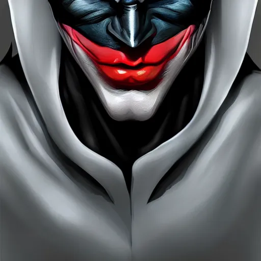 Image similar to the batman wearing joker makeup, digital painting, amazing detail, artstation, cgsociety