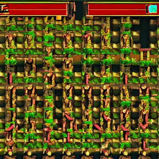 Image similar to Hades video game, jungle temple