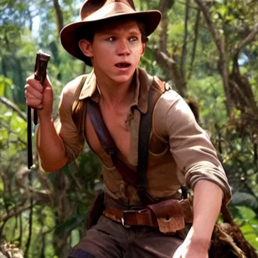 Image similar to tom holland as indiana jones