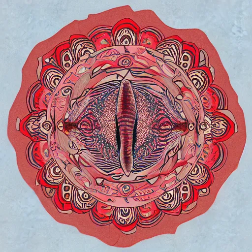 Prompt: salmon mandala