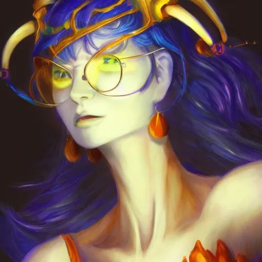Prompt: Vriska Serket. Realistic digital art, 4K UHD V-Ray cinematic lighting, trending on artstation, homestuck art, by Seb McKinnon, by Naoko Takeuchi