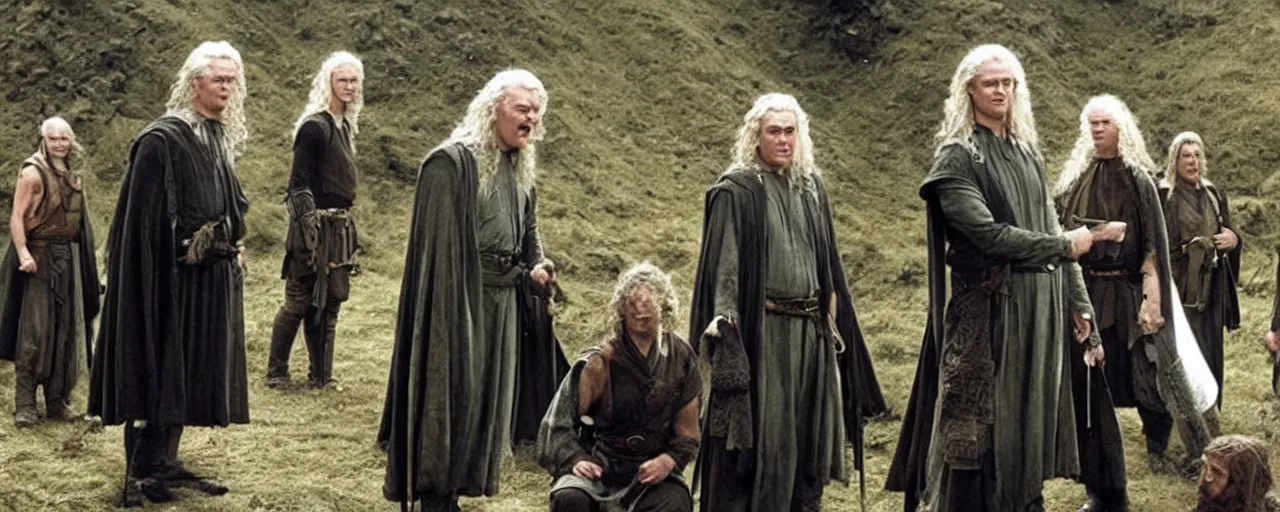 Prompt: geert wilders as the fellowship of the ring