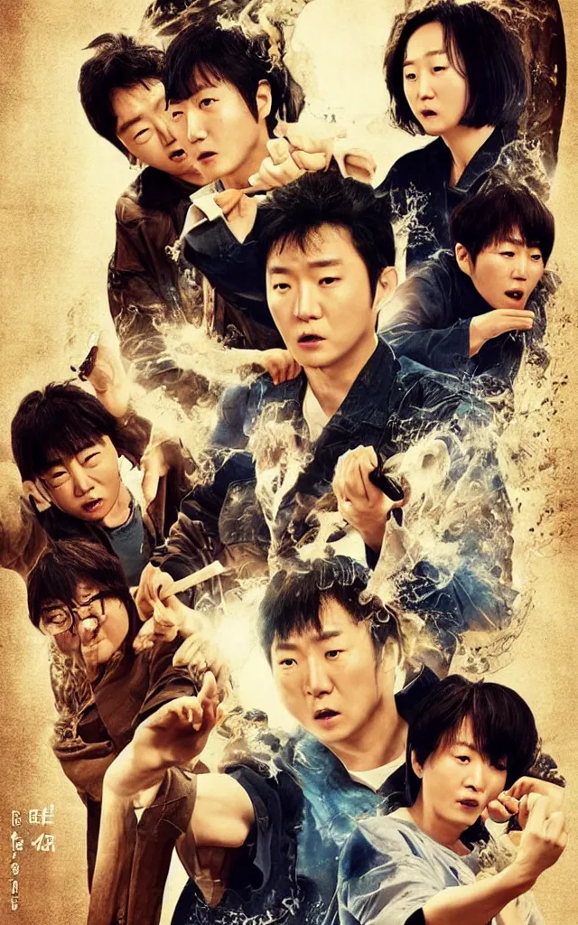 Image similar to “ the poster for the new bong joon - ho movie showing the three protagonists ”