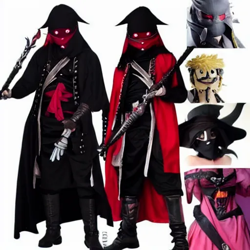 Image similar to Robot ninja pirate vampire cosplay