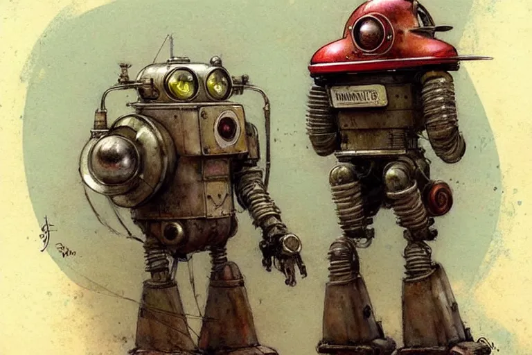 Image similar to adventurer ( ( ( ( ( 1 9 5 0 s retro future robot android fat rat truck. muted colors. ) ) ) ) ) by jean baptiste monge!!!!!!!!!!!!!!!!!!!!!!!!! chrome red