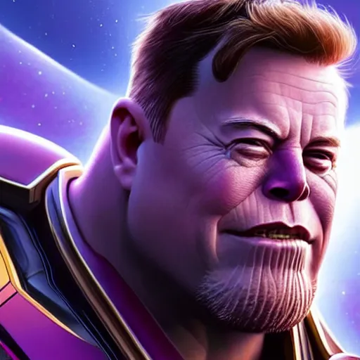 Prompt: a portrait of elon musk as thanos, the pixar adaptation, with same hairstyle, angry facial expressions, hyper detailed, digital art, trending in artstation, cinematic lighting, studio quality, smooth render, unreal engine 5 rendered, octane rendered