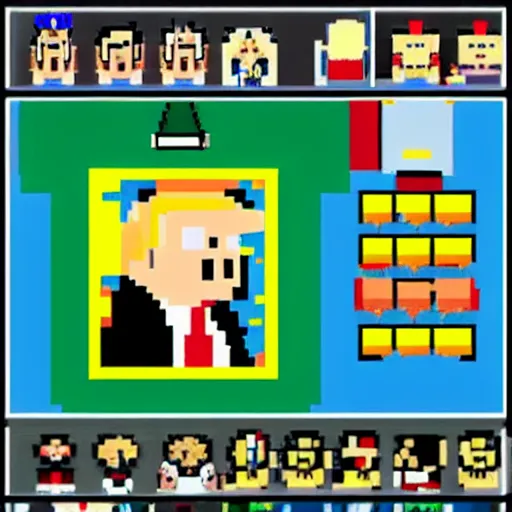 Image similar to trump as 1 6 - bit nintendo character - s 1 5 0