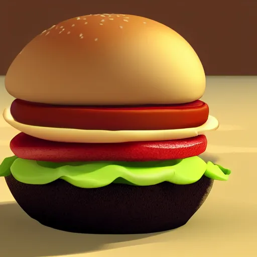 Prompt: an animation reel of a hamburger that's late for school