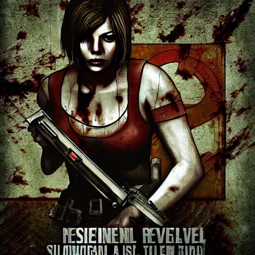 Image similar to Resident Evil Silent Hill crossover, promotional image, digital art