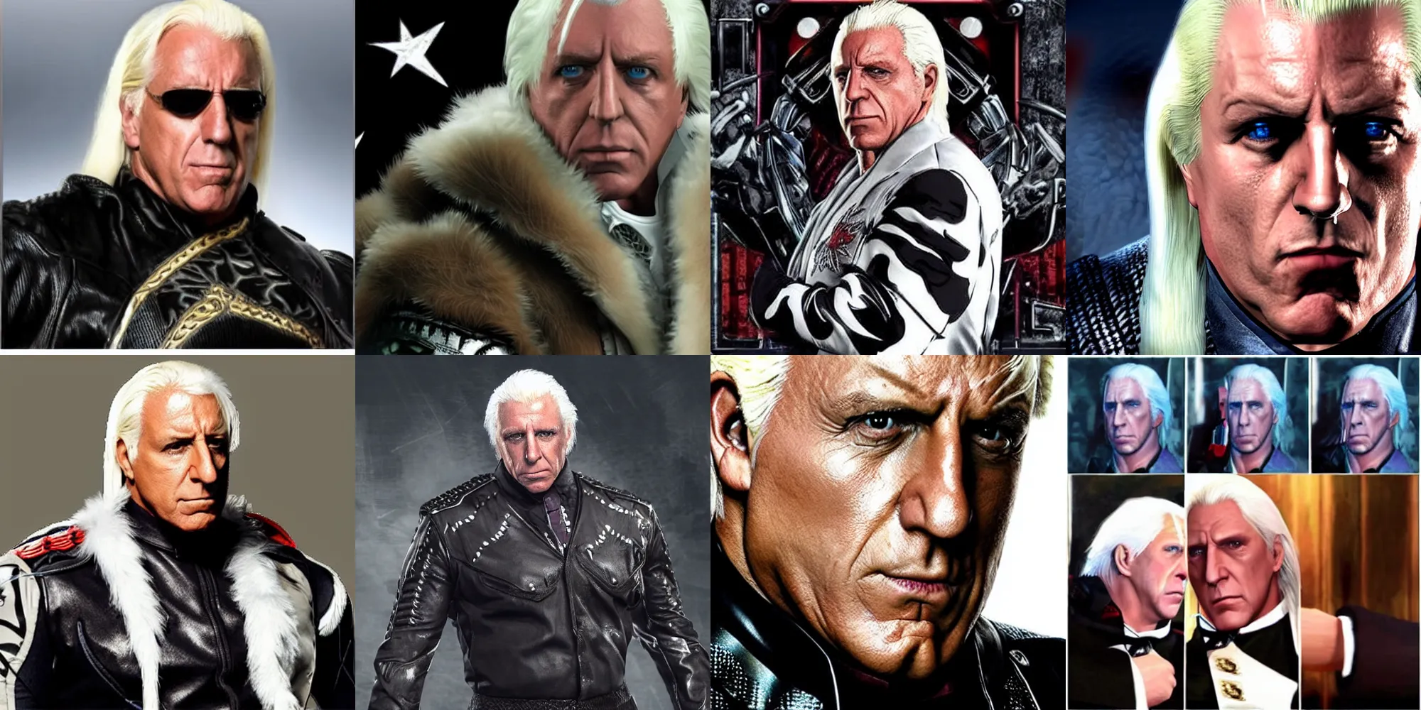 Prompt: ric flair as ocelot in metal gear solid