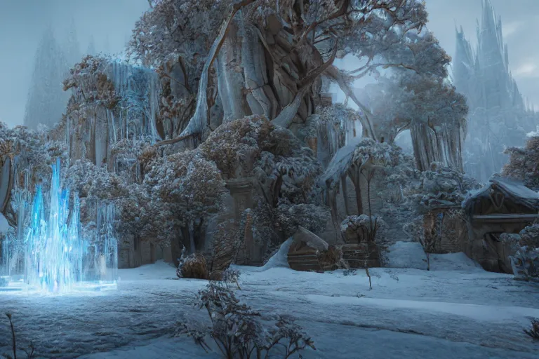 Prompt: ultra detailed fantasy, a beautiful frozen elsa global illumination hdr render in unreal engine 5