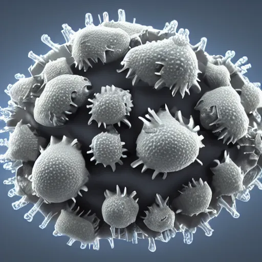 Prompt: coronavirus, coronaviridae, 3 d concept render, scientifically accurate, cgsociety