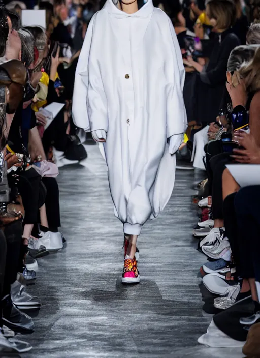 Image similar to hyperrealistic and heavy detailed balenciaga runway show of da baby, leica sl 2 5 0 mm, vivid color, high quality, high textured, real life