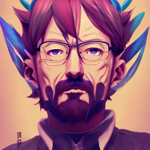 Image similar to anime portrait of walter white as an anime cat girl waifu by Stanley Artgerm Lau, WLOP, Rossdraws, James Jean, Andrei Riabovitchev, Marc Simonetti, and Sakimichan, trending on artstation