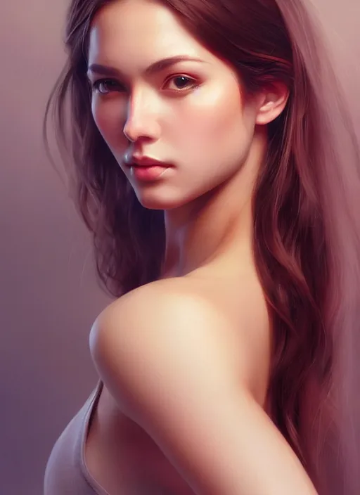 Image similar to photo of a gorgeous young woman in the style of stefan kostic, realistic, sharp focus, 8 k high definition, insanely detailed, intricate, elegant, art by stanley lau and artgerm