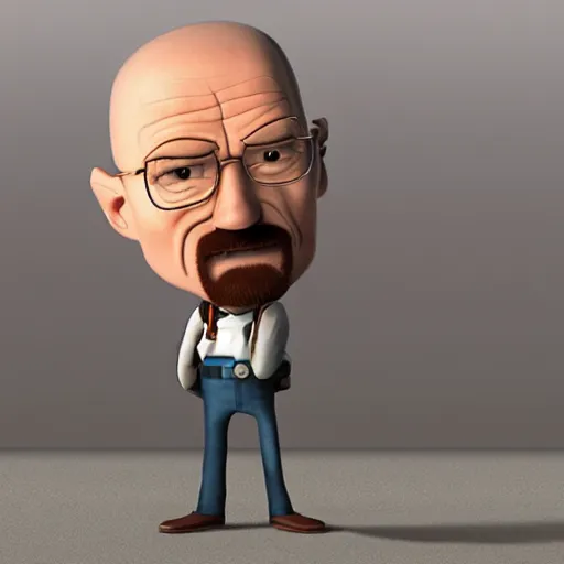 Image similar to walter white as a pixar character