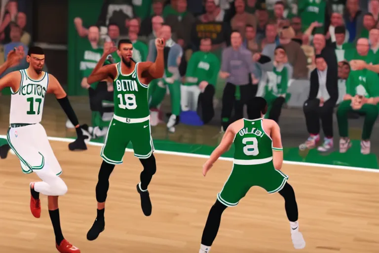 Image similar to boston celtics jayson tatum kicking down door gta 5