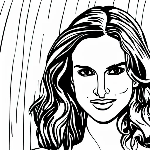 Image similar to natalie portman coloring pages